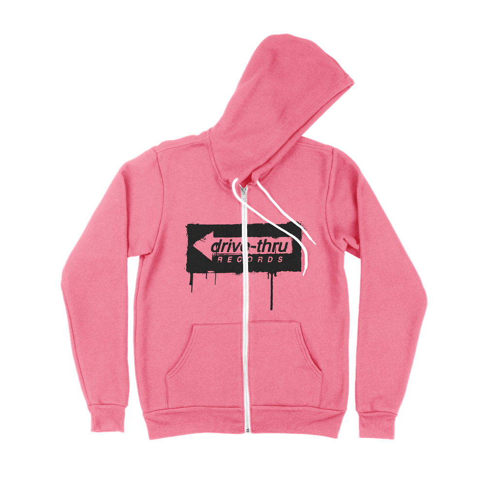 Drive-Thru Records - Zip Up Hoodie - Pink