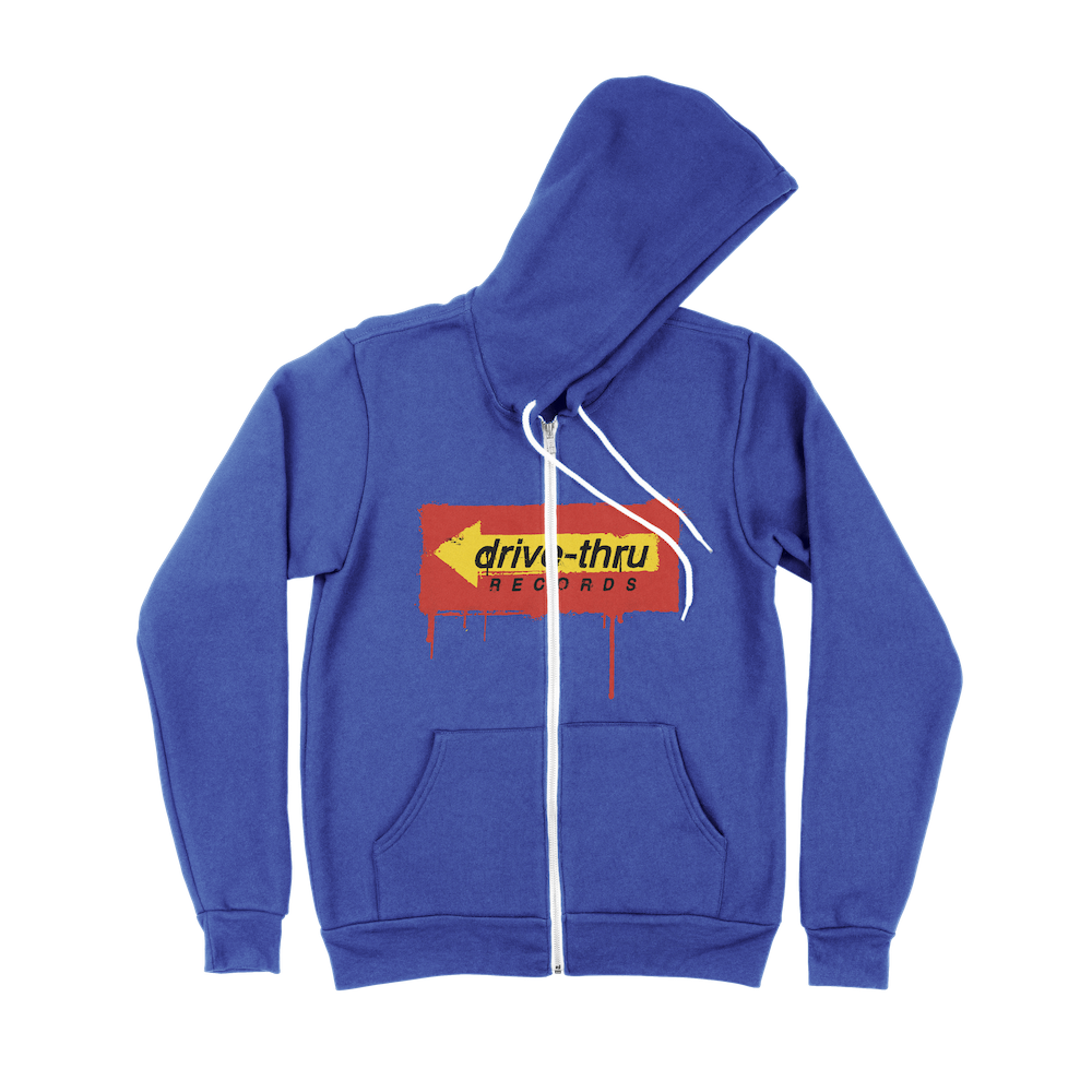 Drive-Thru Records - Zip Up Hoodie - Royal Blue