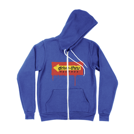 Drive-Thru Records - Zip Up Hoodie - Royal Blue